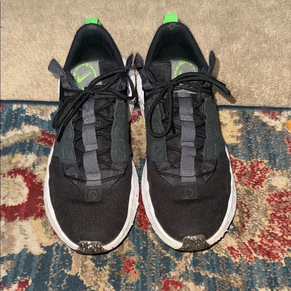 Nike Black and Neon Green Athletic Shoes